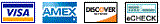 We Accept visa amex disc echeck